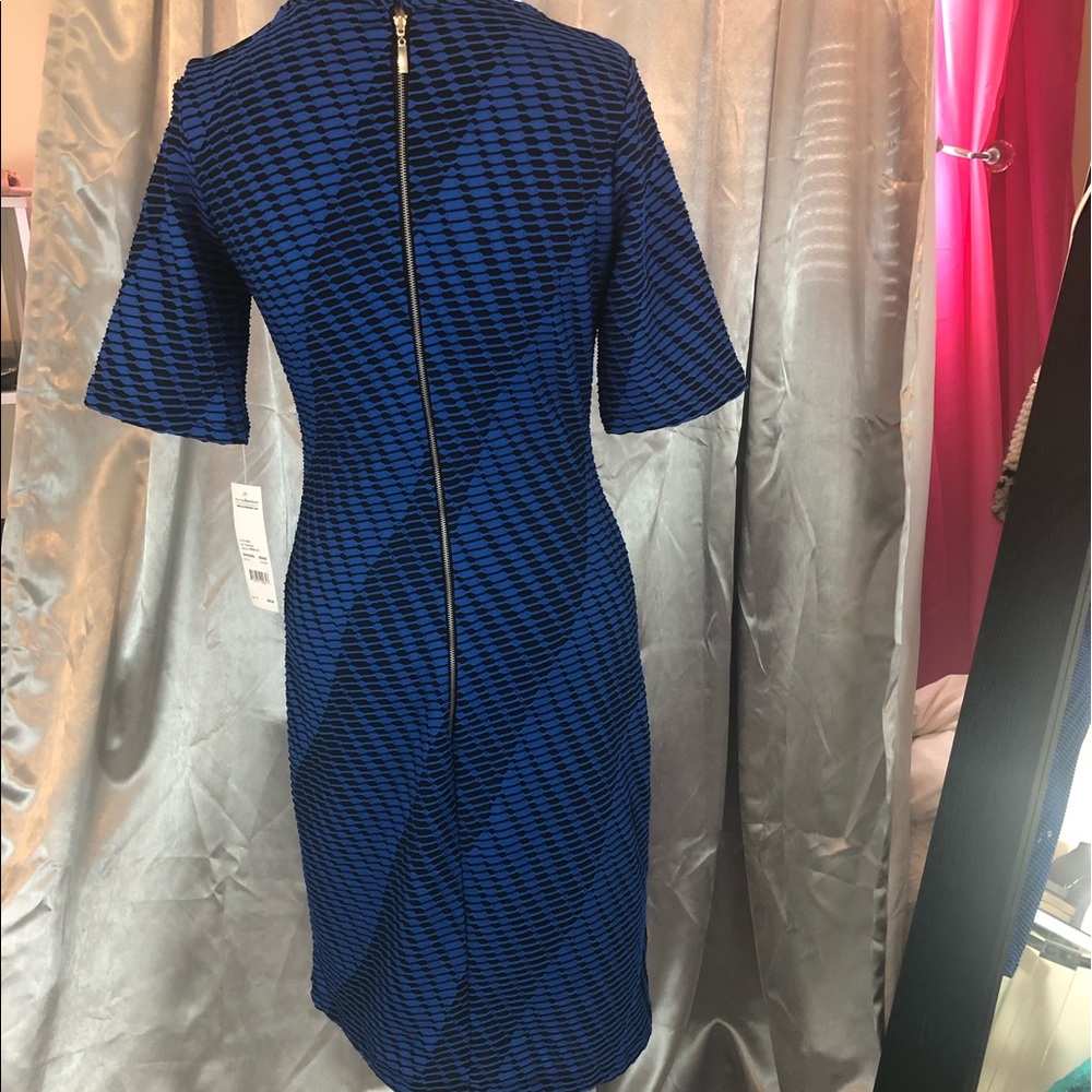 NWT NY COLLECTION  BLUE/BLACK DRESS 👗 - Picture 6 of 9